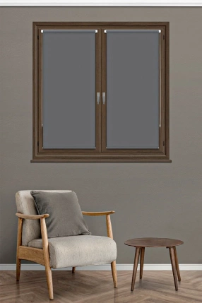 Antrasit Mini Stor Perde 