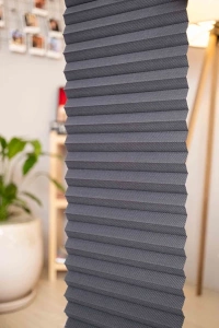 Anthracite Semi-Blackout Pleated Curtain