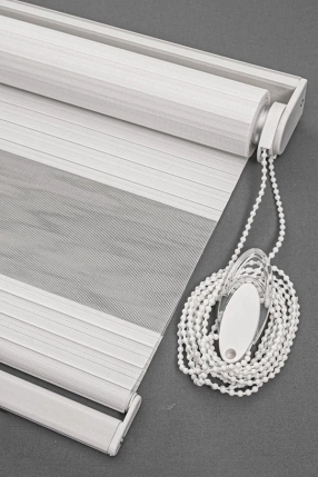 White Gradient Zebra Curtain