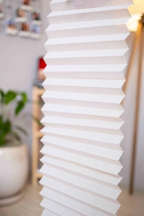 Beyaz Keten Plise Perde