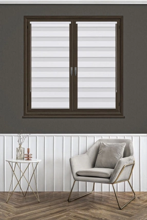 White Mini Zebra Curtain