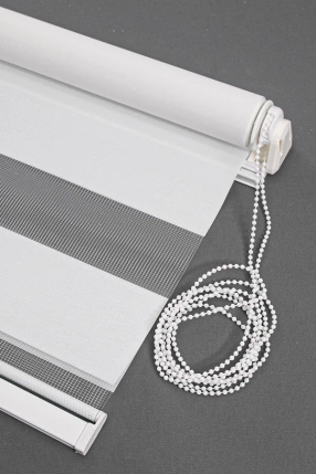 White Mini Zebra Curtain