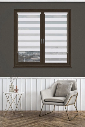 White Mini Zebra Curtain