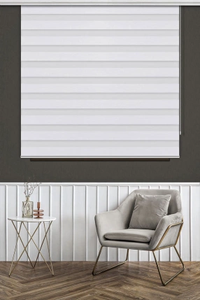 White Polyester Zebra Curtain