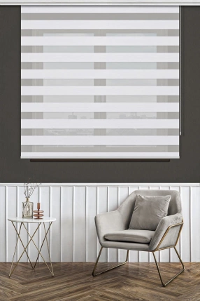 White Polyester Zebra Curtain
