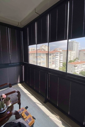 Blackout Tam Karartma Antrasit Plise Perde 