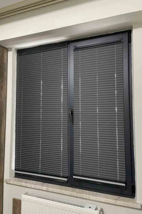 Blackout Tam Karartma Antrasit Plise Perde 