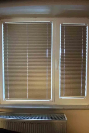 Full Blackout Cream Pleated Curtain