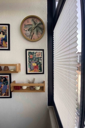 Ekru Keten Plise Perde