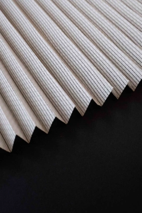 Ekru Keten Plise Perde