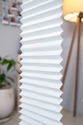 Ekru Keten Plise Perde