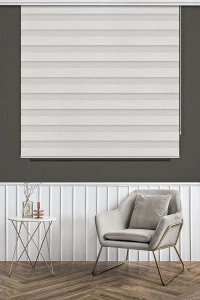 Ecru Polyester Zebra Curtain 
