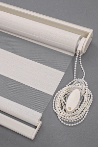 Ecru Polyester Zebra Curtain 