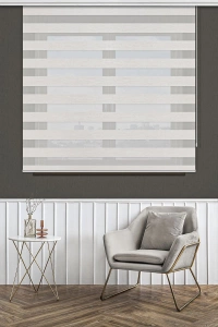 Ecru Polyester Zebra Curtain 