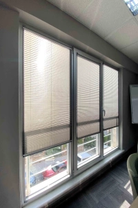Grey Glass Balcony Curtain