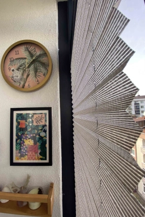 Gray Linen Pleat Curtain