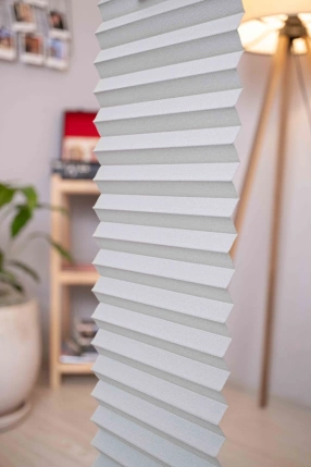 Grey Semi-Blackout Pleated Curtain