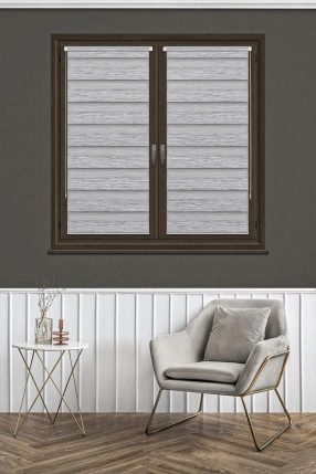 Gümüş Gri Bambu Mini Zebra