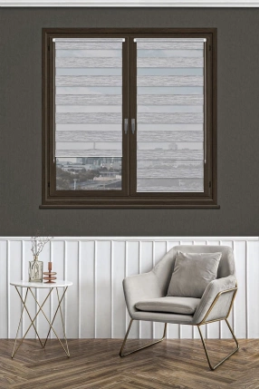 Gümüş Gri Bambu Mini Zebra