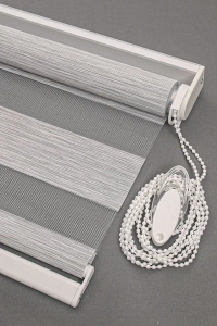 Silver Gray Bamboo Zebra Curtain