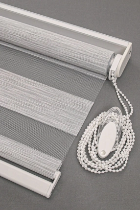 Silver Gray Bamboo Zebra Curtain