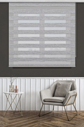 Silver Gray Bamboo Zebra Curtain