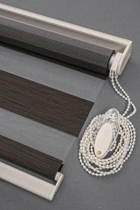 Dark Brown Bamboo Zebra Curtain 