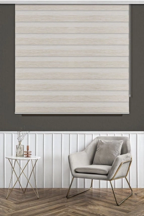 Cream Bamboo Zebra Curtain