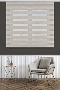 Cream Bamboo Zebra Curtain