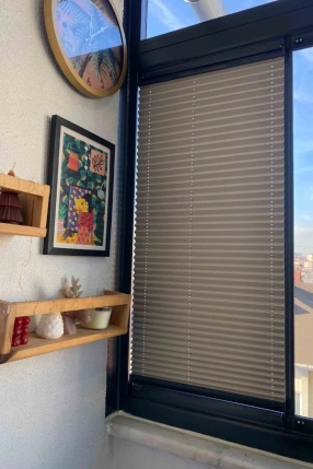 Cream Semi-Blackout Pleated Curtain