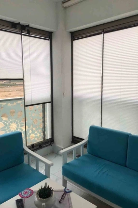 Mercury Pleated Curtain White