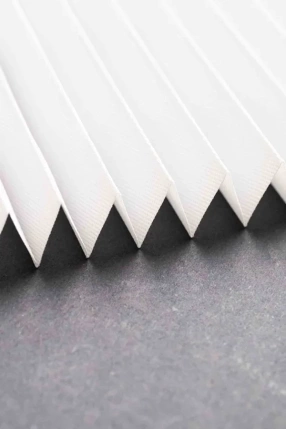 Mercury Pleated Curtain White