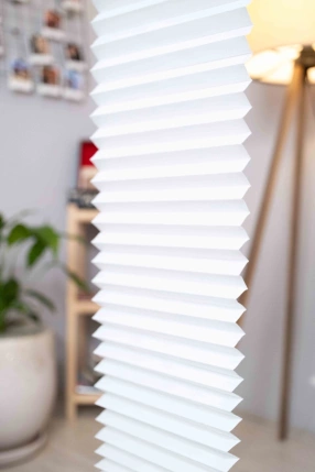 Mercury Pleated Curtain White