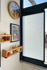Mercury Pleated Curtain White