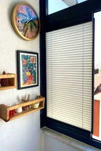 Mercury Pleated Curtain Ecru