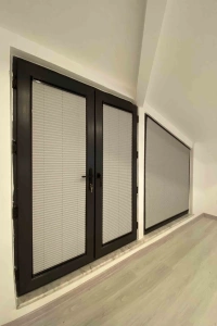 Mercury Pleated Curtain Grey