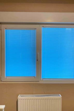 Mercury Pleated Curtain Blue