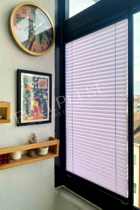 Mercury Pleated Curtain Purple