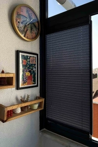 Mercury Pleated Curtain Black