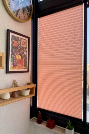 Mercury Pleated Curtain Orange