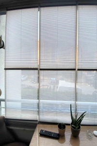 Plain Fabric & Tulle Night-Day Pleated Curtain