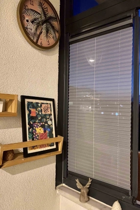 Saten Kumaş & Tül Gece-Gündüz Çiftli Plise Perde