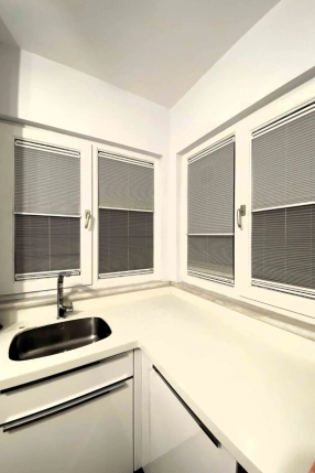 Saten Kumaş & Tül Gece-Gündüz Çiftli Plise Perde