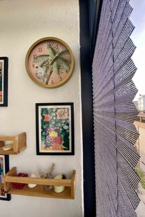 Siyah Keten Plise Perde