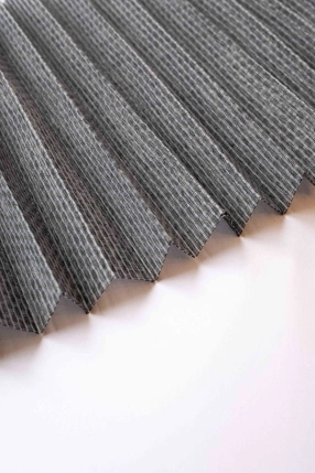 Siyah Keten Plise Perde