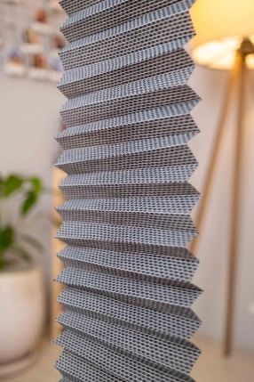 Siyah Keten Plise Perde