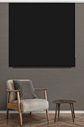 Black Matte Roller Blinds 