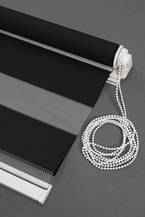 Siyah Mini Zebra Perde