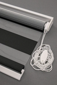 Black Polyester Zebra Curtain
