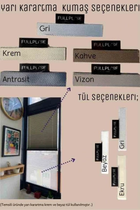 Yarı Karartma & Tül Gece-Gündüz Plise Perde